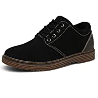 Bosleng Botines Hombre Mujer Zapatos Invierno Calientes Forradas Clasicas Cordones Boots XZ880-black-EU43